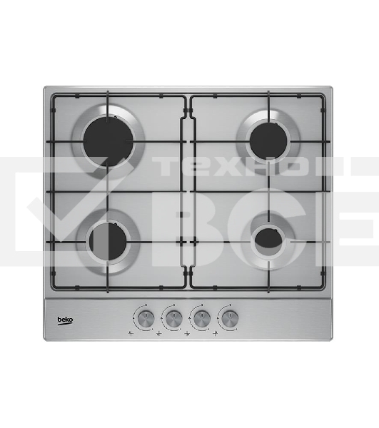 Встраиваемая газовая варочная поверхность Beko HIAG 64223 SX, Нержавеющая сталь