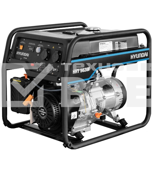 Электрогенератор бензиновыйHyundai HHY 5020F, 4.5 кВт, 72 дБ, 69.5 кг