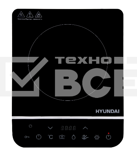 Электрическая плитка Hyundai HYC-0104 черный стеклокерамика (настольная)