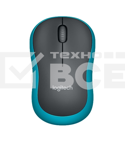 Мышь беспроводная Logitech M185 синий, 1000 dpi, радиоканал, USB, кнопки - 3