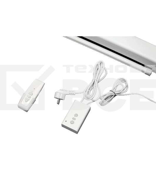 Экран Cinema S'OK SCPSM-332x186FG-ED90 Pro 150'' 16:9 настенно-потолочный, моторизованный, Fiberglass, белый корпус, Extra Drop 90см