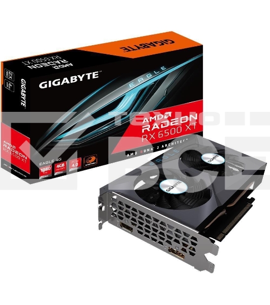 Видеокарта Gigabyte PCI-E GV-R65XTEAGLE-4GD AMD Radeon RX 6500XT 4096Mb 64 GDDR6 2900/12000 HDMIx1 DPx1 HDCP Ret