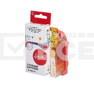 Картридж струйный Sakura 2936B004 (521 Y) для Canon, желтый, 8,4 мл., 530 к.