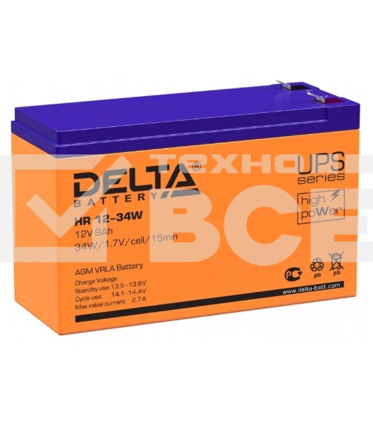 Батарея Delta DT 1212 (12V, 12Ah)