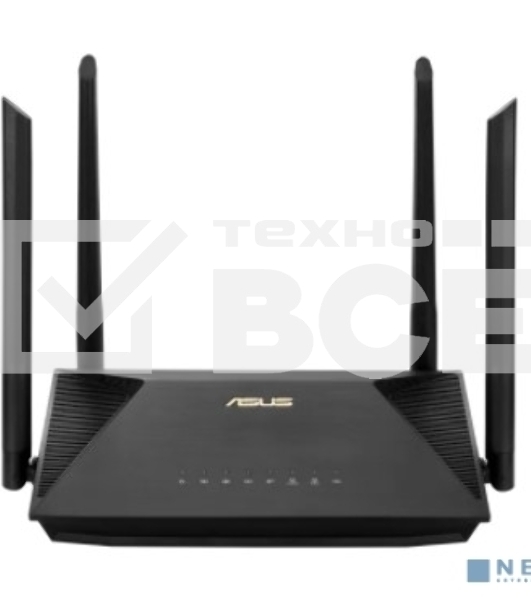 Роутер ASUS RT-AX53U  802.11b/g/n/ac/ax, до 574 + 1201 Mbps, 2,4 + 5 гГц, 4 антенны, USB