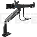 Кронштейн Kromax OFFICE-20 black, 1 шт/уп. Кр. алюм. настол. для мон. 17