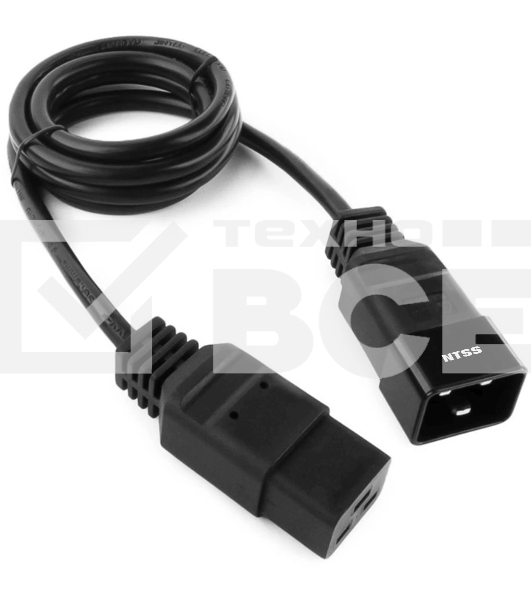 Шнур питания NTSS NTSS-PC19202 C19-C20 проводник.:3x1.5мм2 3м 220/250В 16А черный