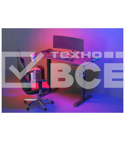 Стол Cactus CS-ED-GBK столешница МДФ карбон, каркас черный