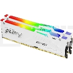Оперативная память Kingston Fury Beast, DDR5, 64GB (2x32GB), 5600MHz, CL40, с радиатором, RGB, белый, фото2