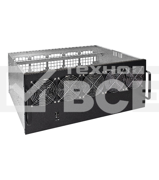 Корпус для майнинга Exegate EX270772RUS Pro 13-430 <без БП, 2*USB, 5*fan 120мм, места под: 13 видеокарт, 2 БП>