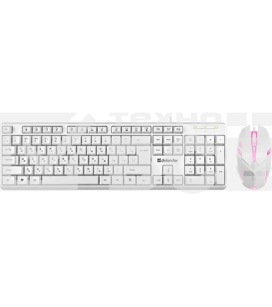 Клавиатура + мышка Defender LINE MOTION C-977 RU WHITE