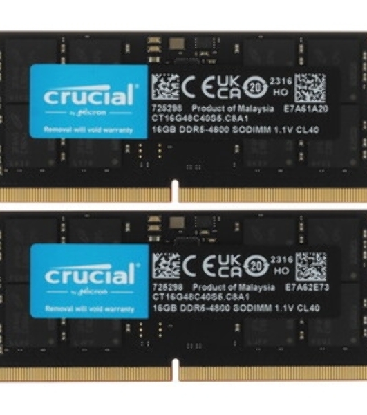 Оперативная память Crucial, DDR5, 16GB (1x16 GB), 4800 MHz, CL40, DIMM