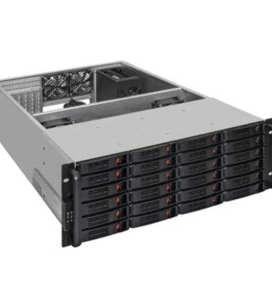Серверный корпус ExeGate Pro EX293270RUS 4U660-HS24 (RM 19', высота 4U, глубина 660, БП 1100RADS, 24xHotSwap, USB)