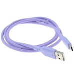 Кабель QUMO 32961 USB-A на Type-C, силиконовый, 1м, 3A, 18W (фиолетовый), фото5