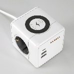 Розеточный блок 3-местный + 3 USB + беспроводная зарядка, фото8