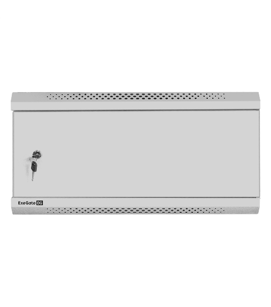 Шкаф телекоммуникационный 19' настенный 4U ExeGate EC-WM-4U.600.M.GREY (19”, 4U, 600x600x280mm (ШхГхВ), передняя дверь металл, съемные боковые панели, пыле- и влагозащита IP23, светло-серый RAL 7035)