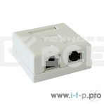 Монтажное оборудование Розетка GEMBIRD NAS214 RJ-45 кат.STP 5e внешняя экранированная 2 порта, 110&Krone, фото2