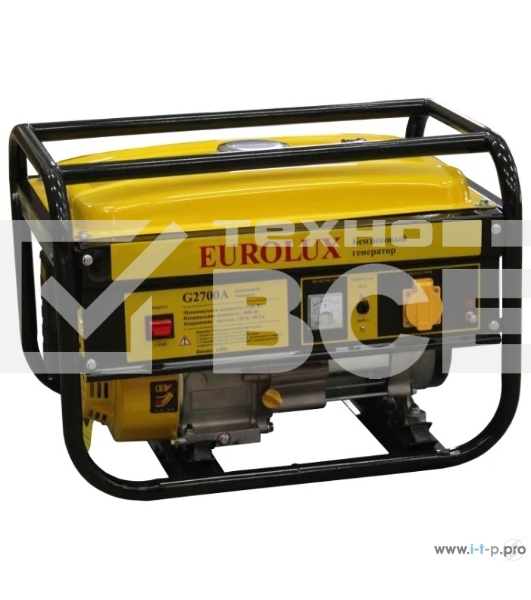 Электрогенератор бензиновый Eurolux G2700A, 2.2 кВт, 76 дБ, 35 кг