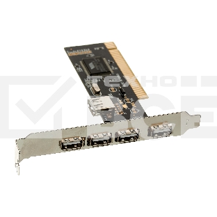 Контроллер Exegate EXE-352 PCI, 4*USB2.0 ext + 1*USB2.0 int (OEM) EX281227RUS
