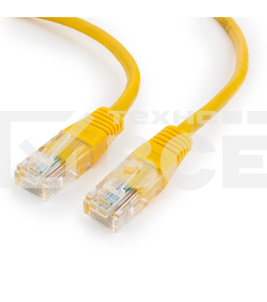 Патч-корд UTP Cablexpert кат.5e, 1.5м, литой, многожильный (желтый)
