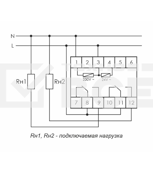 Реле времени PCU-510 (многофункц. 230В 2х8А 2перекл. IP20 монтаж на DIN-рейке) F&F EA02.001.009