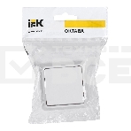 Выключатель  Iek EVO10-K01-10-DC ВС20-1-0-ОБ 1кл 10А откр.уст. ОКТАВА (белый), фото3