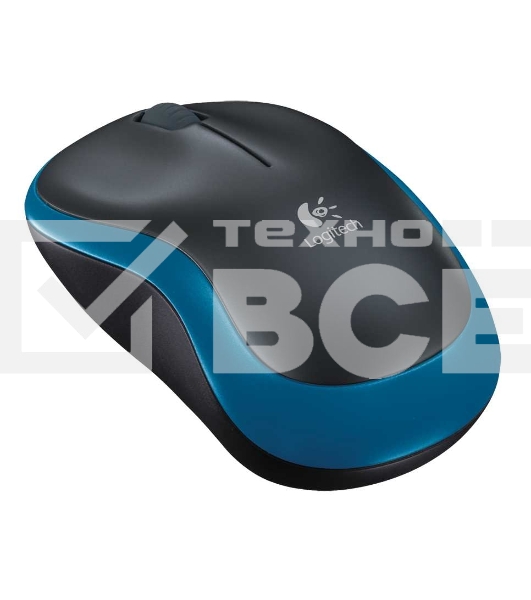 Мышь беспроводная Logitech M185 синий, 1000 dpi, радиоканал, USB, кнопки - 3