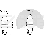 Лампа светодиодная Gauss Elementary 8Вт цок.:E27 свеча 220B 3000K св.свеч.бел.теп. C37 (упак.:10шт) (33218), фото8
