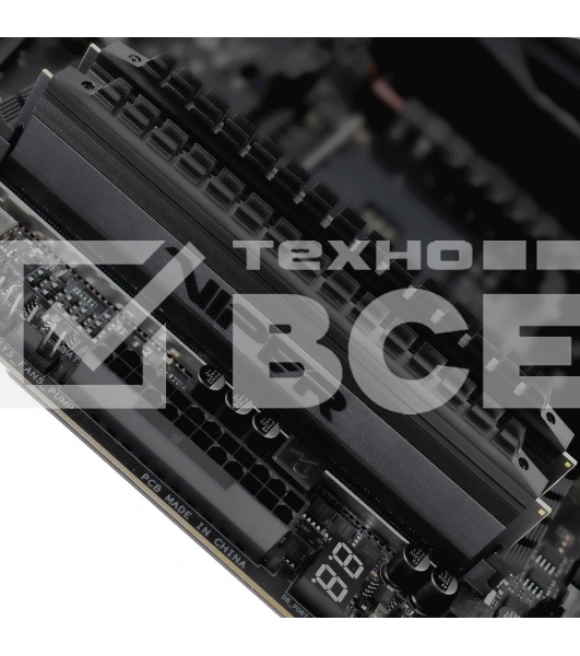 Оперативная память Patriot Viper 4 Blackout, DDR4, 16GB (2x8 GB), 3600 MHz, CL18, радиатор, чёрный