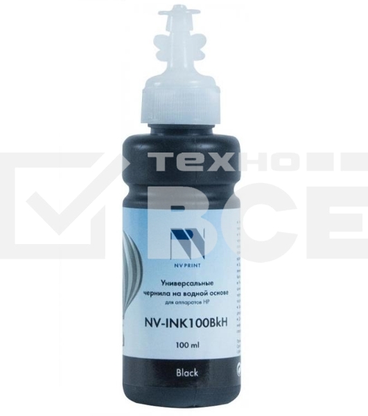 Чернила NV-INK100 Black универсальные на водной основе для аппаратов НР (100 ml) (Китай)