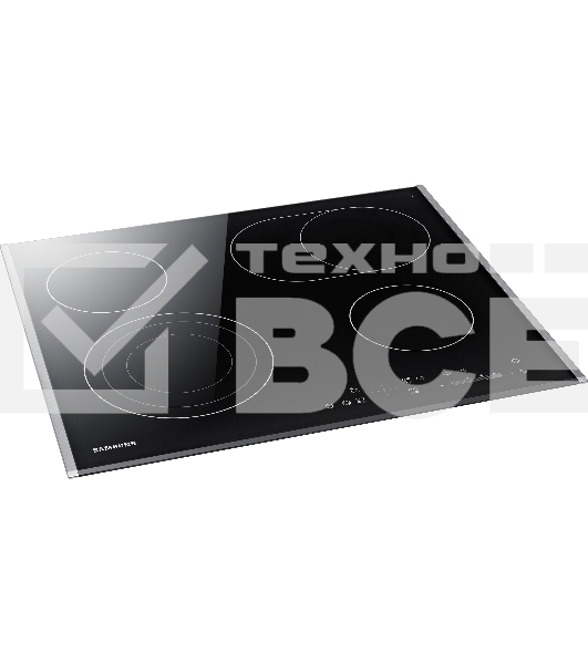 Встраиваемая электрическая панель Samsung NZ64T3536DK/WT 59 x 50.5 x 5.2 см., электронное управление, 15 степеней мощности, автоматическое отключение, защита от детей, блокировка управления, дисплей, 4 конфорки, 2 с зоной расширения, рамка из нержавеющей 