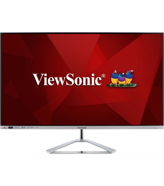 Монитор 31.5' ViewSonic VX3276-2K-MHD IPS 2560x1440, 75 Гц, 3 мс, 16:9, 250 кд/м², 1xHDMI, 1xDP, 1xminiDP, 2x2 Вт, серебристый
