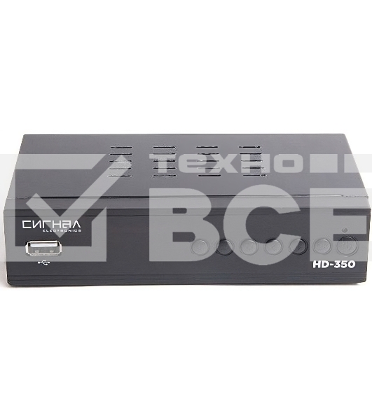 Ресивер эфирный цифровой DVB-T2/C HD HD-350 металл, дисплей DOLBY DIGITAL, HEVC Сигнал Electronics