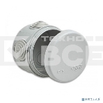 Рувинил 67025 Тусо.Коробка расп. для о/п, D = 80мм, Н = 50мм, 4ввода, IP55 (св.-серая), фото3