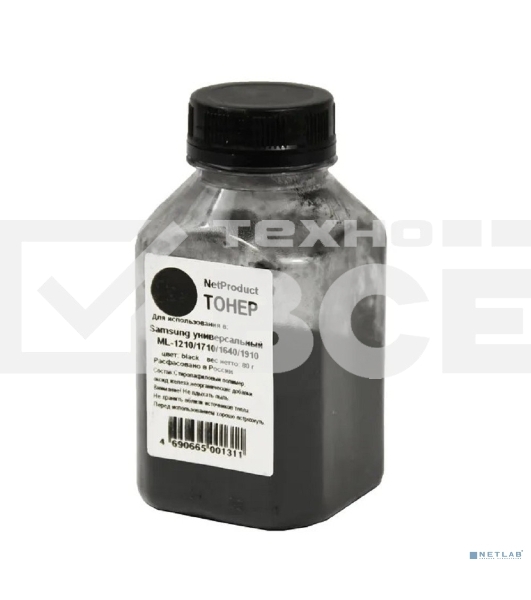 Тонер NetProduct для SAMSUNG универсальный ML-1210/1710/1640/1910 80 г, банка
