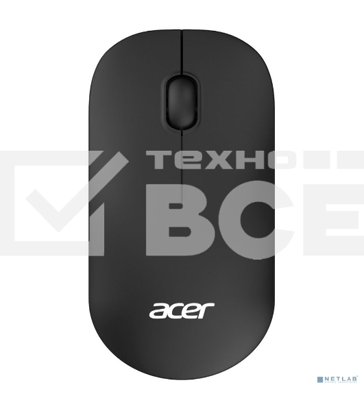 Мышь беспроводная Acer OMR130 черный, 1200 dpi, радиоканал, USB, кнопки - 3