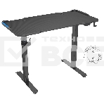Стол Cactus CS-ED-GBK столешница МДФ карбон, каркас черный, фото10