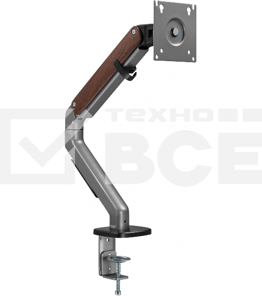 Кронштейн для мониторов Ultramounts UM734WD серый/коричневый 17'-27' макс.7кг крепление к столешнице поворот и наклон