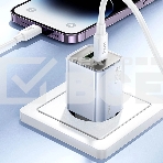 Сетевое зарядное устройство Hoco N46 Glorious 20W 3A (PD) синий, фото 1
