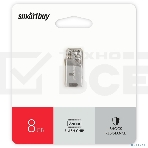 Флешка USB SmartBuy MU30 Metal (SB008GbMU30), 8Gb, USB 2.0, R/W 20/10, серебристый, фото 1