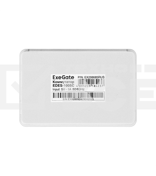 Коммутатор неуправляемый ExeGate EDES-1005C (5-портовый UTP 10/100Mbps, с функцией энергосбережения (Green Ethernet Technology), настольный)