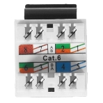 Модуль Keystone RJ45, Cat.6, UTP, 180 градусов, черный, фото2