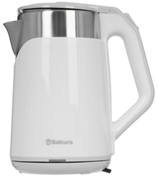 Чайник Sakura SA-2172W 1.8 л, двухслойный белый