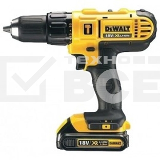 Дрель-шуруповерт DeWalt DCD778S2T-QW, Аккумуляторная, 18В, 2 АКБ, Ударная, Кейс