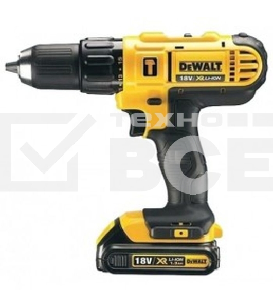 Дрель-шуруповерт DeWalt DCD778S2T-QW, Аккумуляторная, 18В, 2 АКБ, Ударная, Кейс