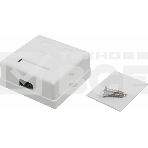 Розетка TWT (TWT-SM2-4545-WH) настенная 2 порта RJ-45 категории 5е. UTP. белая, фото 1