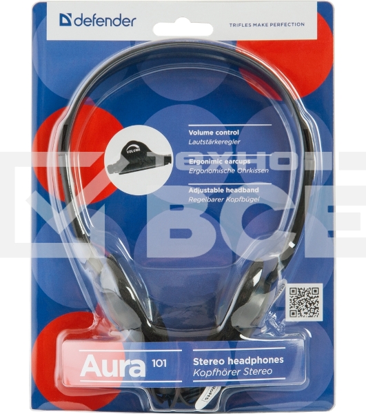 Нaушники Defender AURA 101 черный