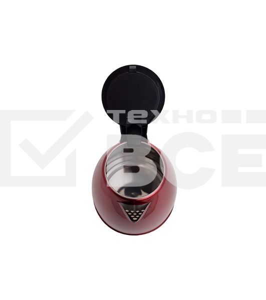Чайник Centek CT-1068 RED (красный) металл 2л, 2000W, хромированная вставка на крышке