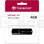 Флэш диск Transcend 4GB JetFlash 350, USB 2.0, Черный, фото 1