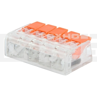 Универсальная компактная клемма Rexant 5-прoводная до 4,0 мм² (5 шт/уп)